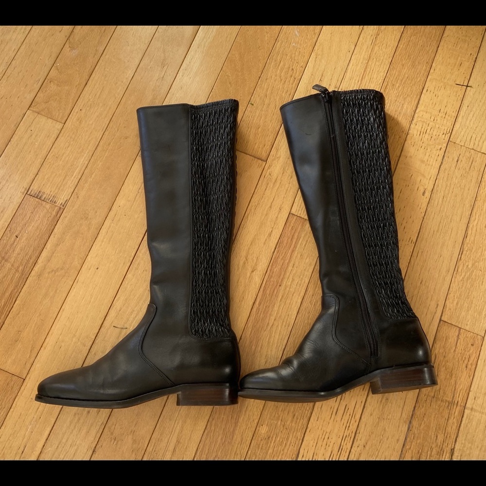 Cole Haan Elverton Knee High Boot Black Leather